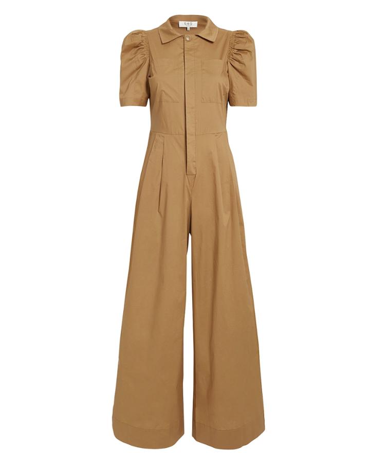 Sea Sienna Puff Sleeve Boiler Suit Khaki 8