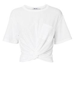 T By Alexander Wang Twist Detail White Tee