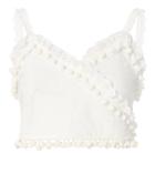 Place Nationale Miramas Lace-up Back Crop Top White 2