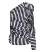 Maggie Marilyn A Little After Ten One Shoulder Blouse Blk/wht 6