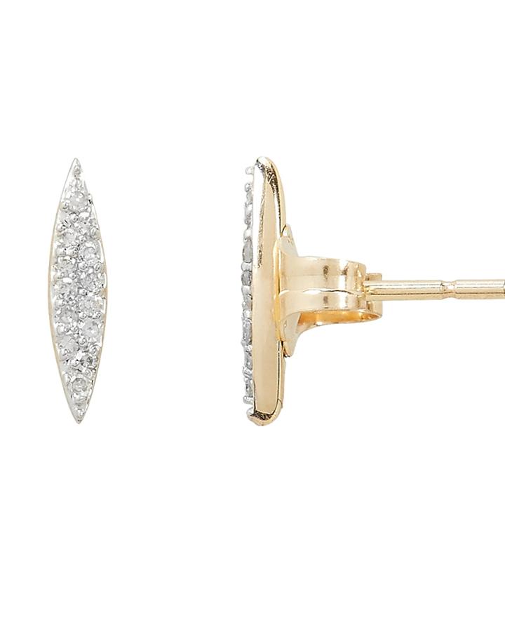 Adina Reyter Tiny Pav Marquise Studs Gold 1size