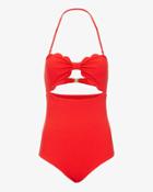 Marysia Antibes Strapless Full Piece Swimsuit: Red- Final Sale