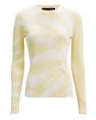 Proenza Schouler Yellow Tie-dye Knit Top Yellow/white S