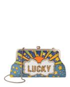 Sarah's Bag Lucky Blue Clutch Print 1size