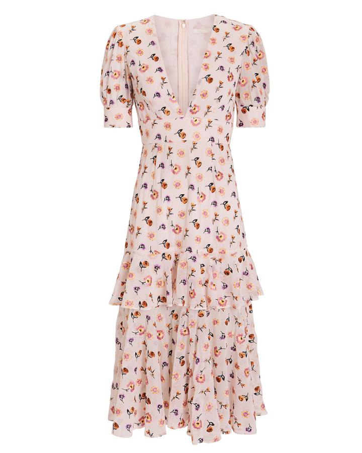 La Maison Talulah Follow You Floral Midi Dress Pink/floral P