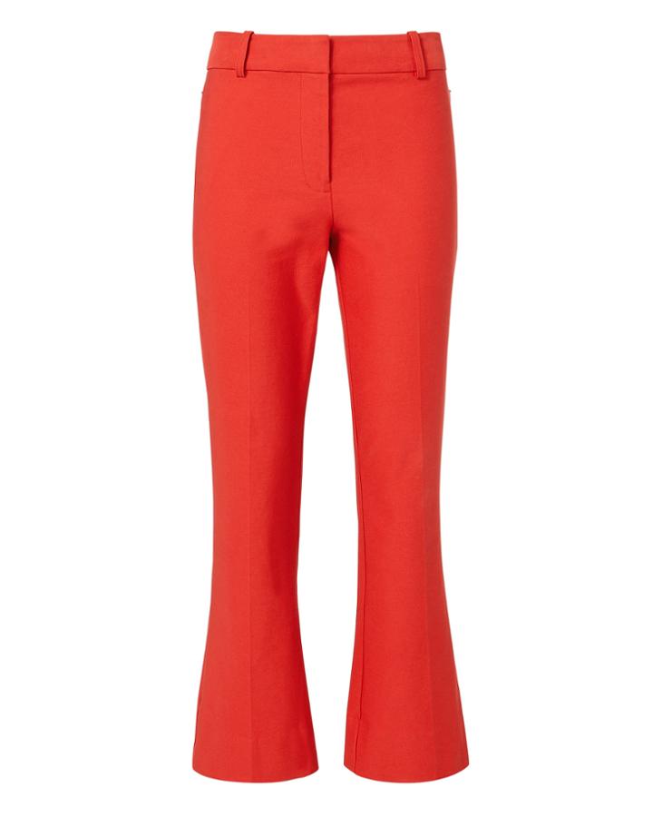 Derek Lam 10 Crosby Red Crop Flare Pants Red 6