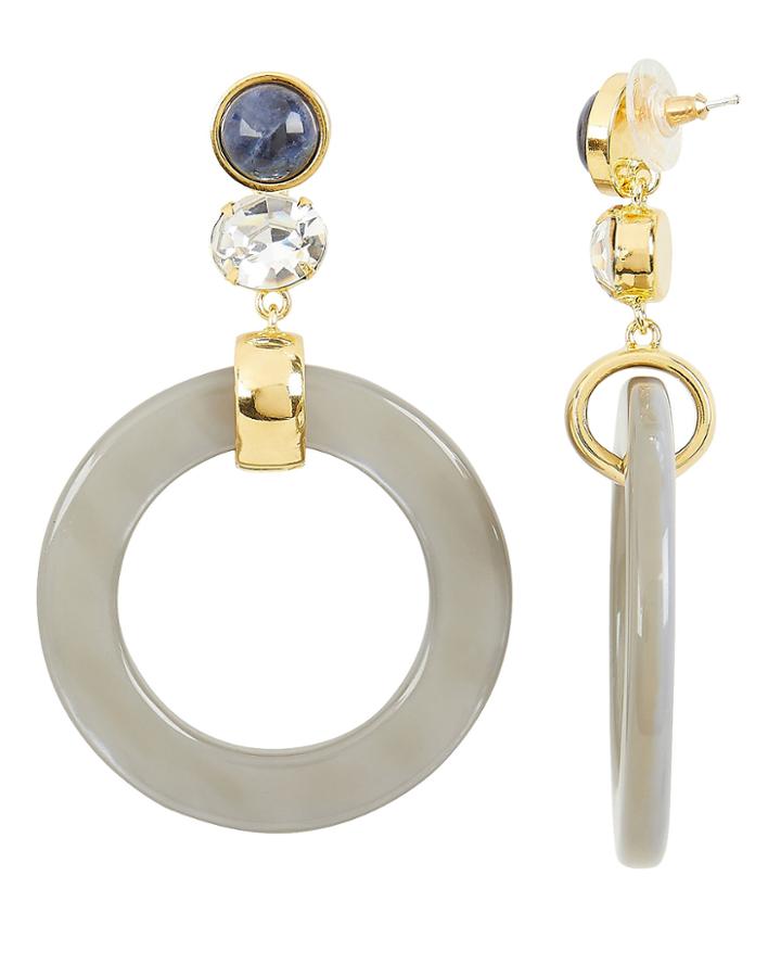 Lizzie Fortunato Sundown Earrings Grey/gold 1size