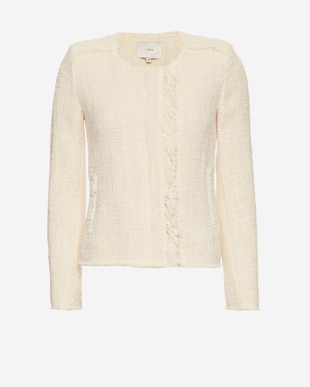 Iro Exclusive Frayed Crop Knit Jacket