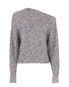 T By Alexander Wang Marled Asymmetric Chunky Pullover