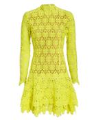 Jonathan Simkhai Yellow Guipure Lace Mini Dress Yellow 8