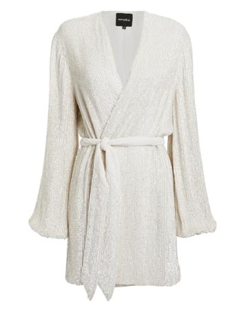 Retrofte Gabrielle White Sequin Mini Dress White M