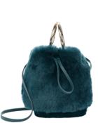Maison Boinet Teal Mini Bucket Crossbody Bag Blue-med 1size