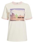 Ganni Ranger Slub Jersey Cactus T-shirt Ivory/pink M