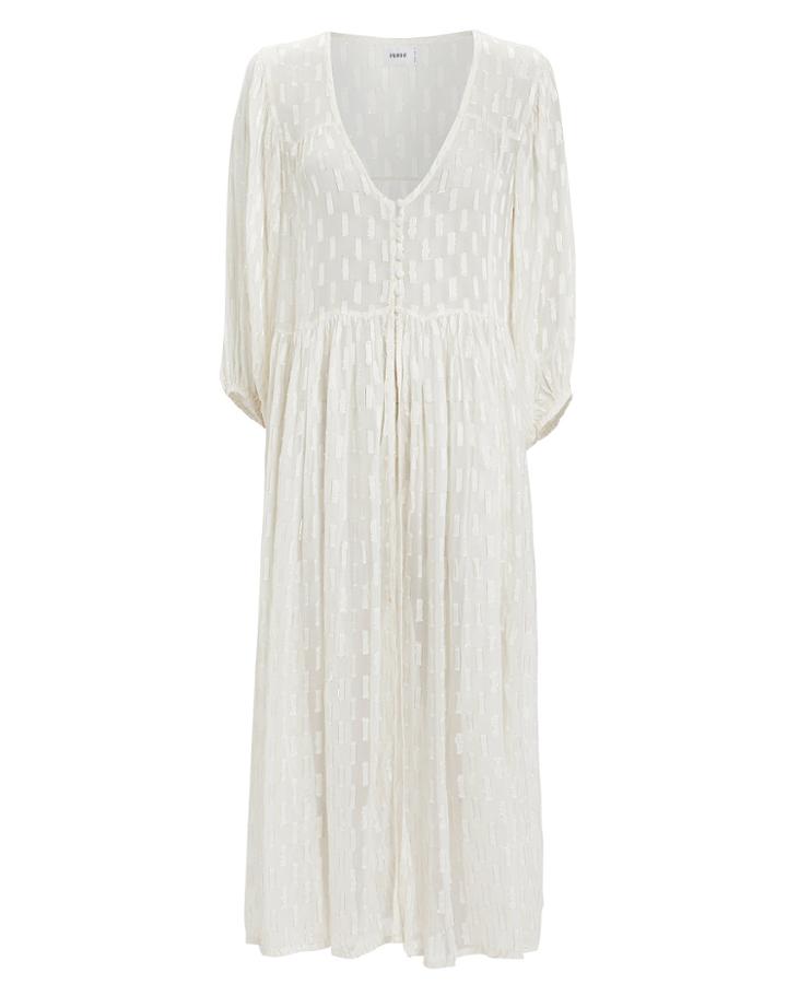 Suboo Alchemy Chiffon Cover-up Robe Ivory S