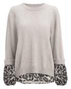 Brochu Walker Leopard Layered Sweater Beige/leopard P