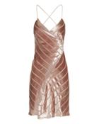 Mason Velvet Stripe Mini Dress Blush Zero