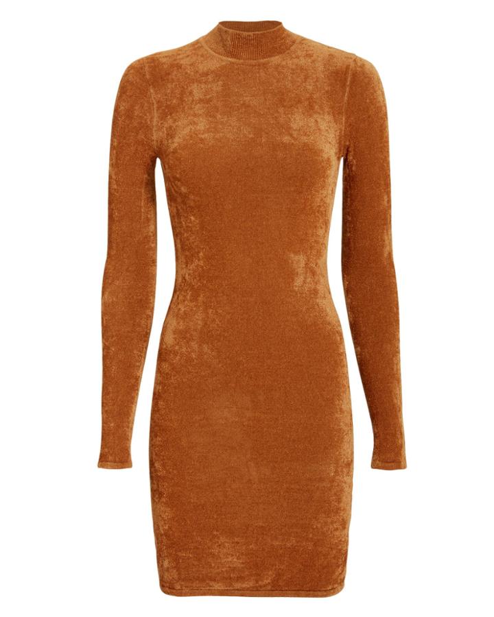 Torn Ronny Kobo Verde Chenille Mini Dress Beige S