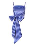 Mds Stripes Everything Wrap Blue Top