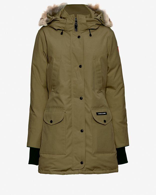 Canada Goose Trillium Fur Trim Hooded Parka: Green