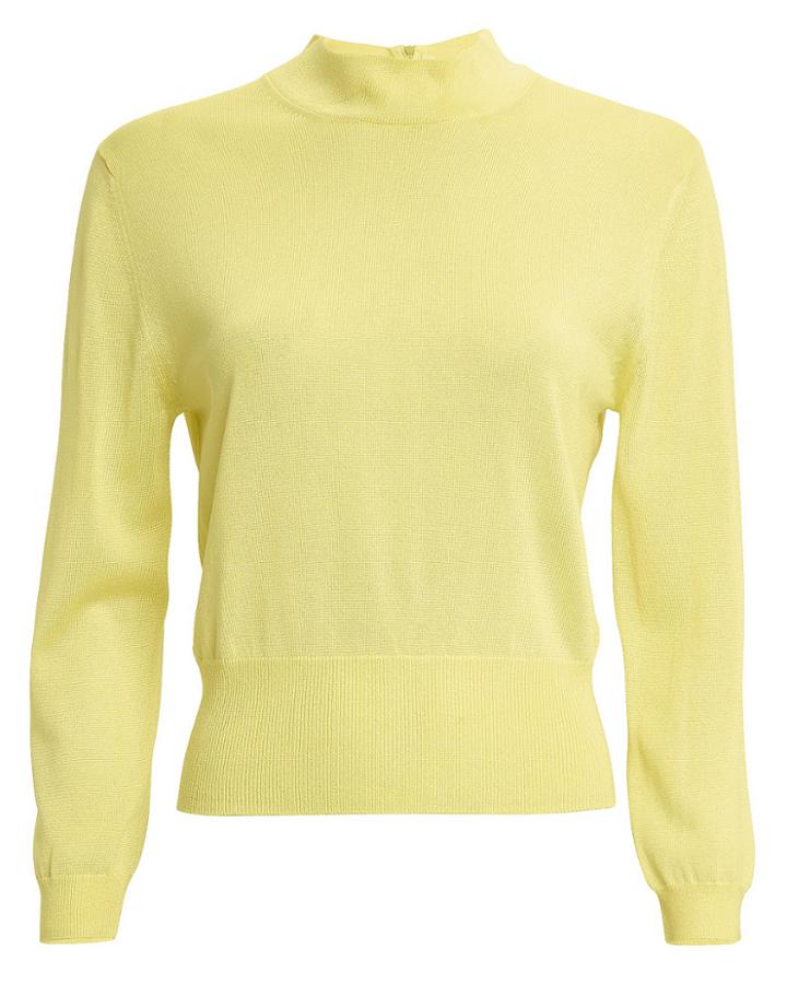Tibi Crispy Viscose Pullover Yellow M