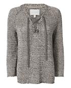 Brochu Walker Tulla Lace-up Tunic Sweater