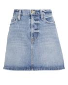 Frame Le Mini Majorelle Denim Skirt Light Blue Denim 30
