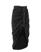 Veronica Beard Ari Rhinestone-ruched Skirt Black 6