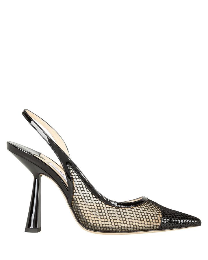 Jimmy Choo Fetto 100 Slingback Pumps Black 37.5