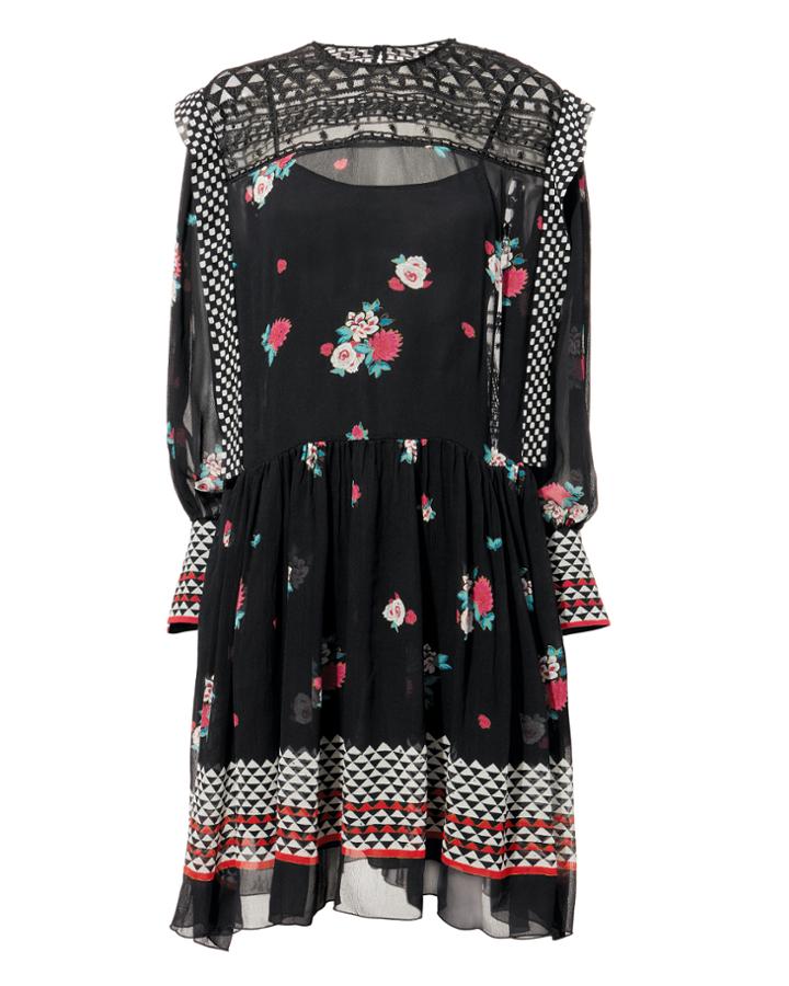 Philosophy Di L.serafini Philosophy Di Lorenzo Serafini Floral Mini Dress Black 40