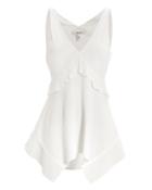 Derek Lam 10 Crosby Ruffle Detail Deep Neck Cami Top White 2