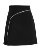 Alexander Wang Curved Zip Detail Mini Skirt Black 4