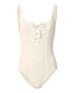 Solid & Striped Solid &amp; Striped X Staud Sophia Lace-up One Piece Swimsuit