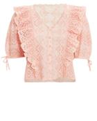 Love Shack Fancy Loveshackfancy Kim Top Blush S