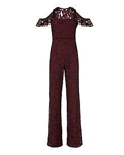 Alexis Philippe Cold Shoulder Lace Jumpsuit
