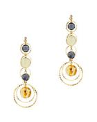 Haus Of Topper Hammered Stone Drop Layer Earrings
