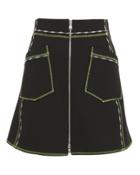 Mcq By Alexander Mcqueen Contrast A-line Skirt Black S