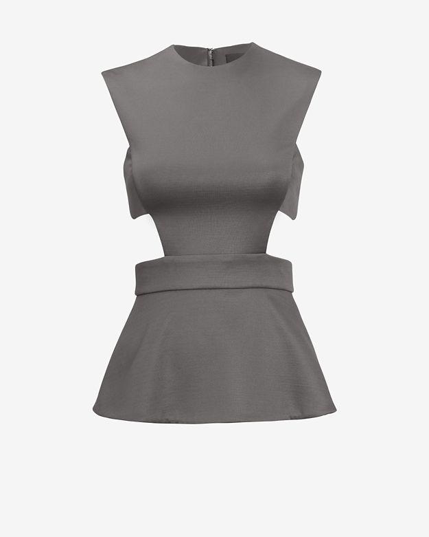 Cushnie Et Ochs Cut Out Side Sleeveless Top