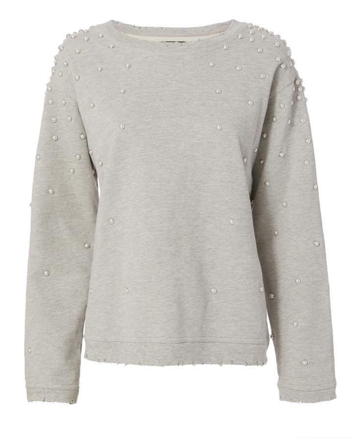 Rta Beale Embellished Sweatshirt Grey P