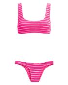 Bond Eye Malibu Pink Stripe Bikini Pink/white 1size