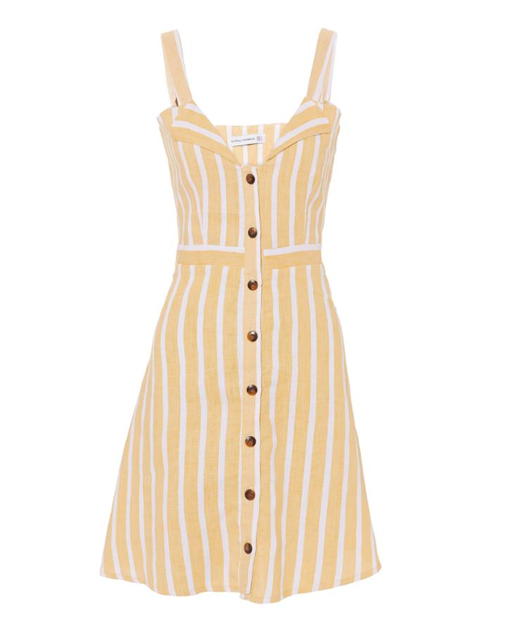 Faithfull The Brand Le Petite Button Front Dress Multi P