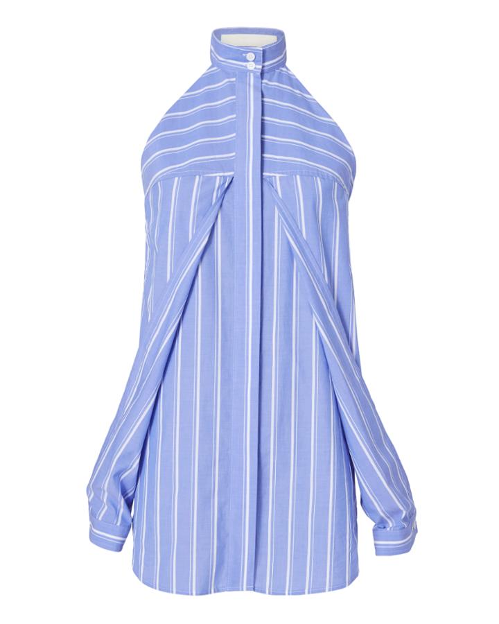 Dion Lee Blue Stripe Sleeve Release Shirt Blue 8