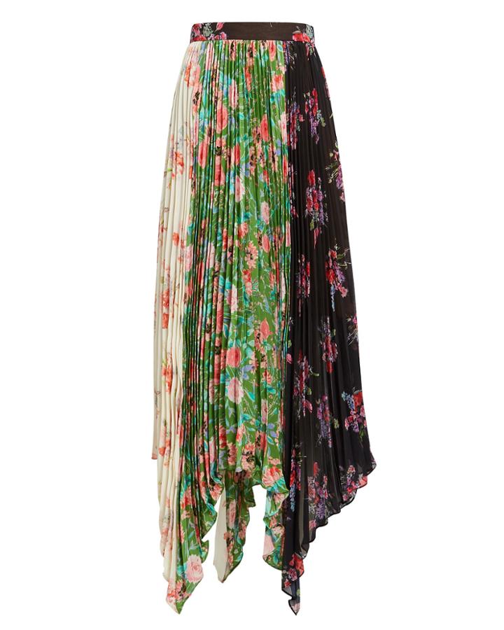 Amur Mica Floral Midi Skirt Black/green/floral 4