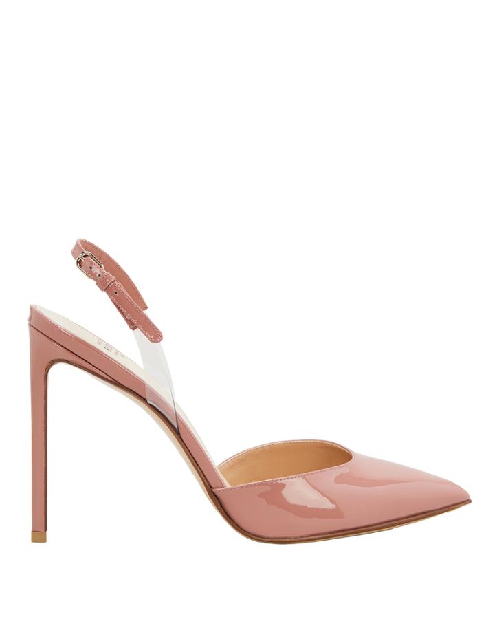 Francesco Russo Pvc Slingback Pumps Pink 37