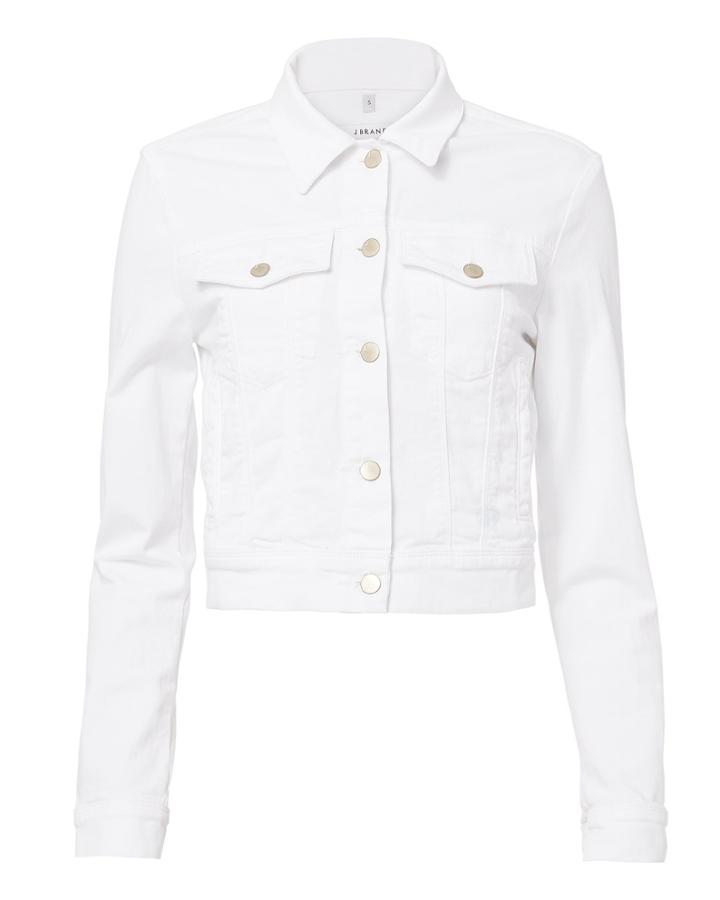 J Brand Harlow White Shrunken Jacket White P