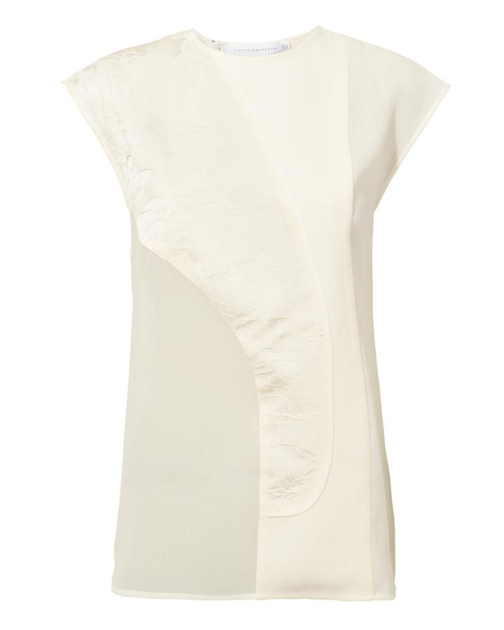 Victoria Beckham Ivory Patchwork Top Ivory 10