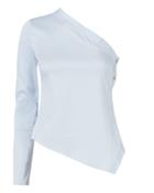Cushnie Et Ochs Sky One Shoulder Blouse Blue-lt Zero