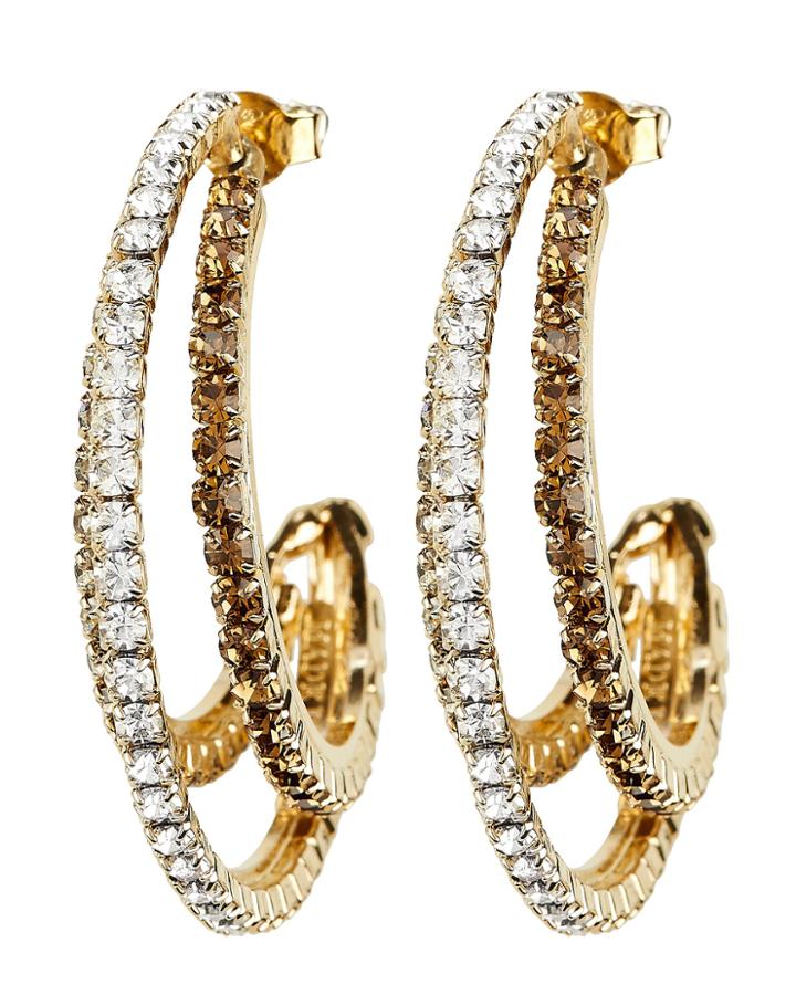 Rosantica Rock Crystal Earrings Gold 1size
