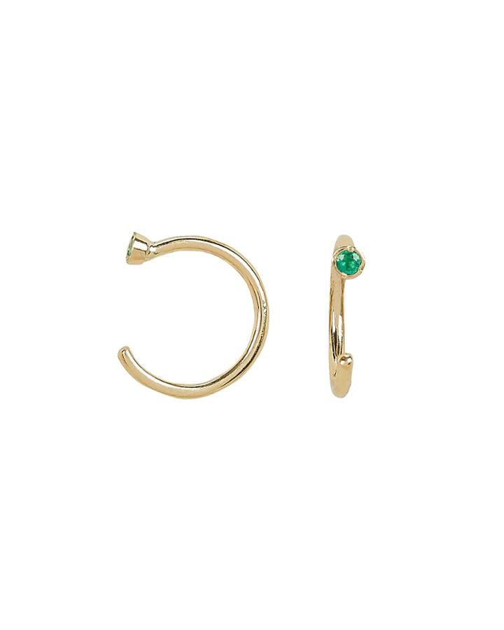 Ariel Gordon Jewelry Ariel Gordon Dual Emerald Birthstone Hoops Gold/emerald 1size