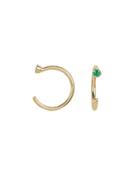 Ariel Gordon Jewelry Ariel Gordon Dual Emerald Birthstone Hoops Gold/emerald 1size
