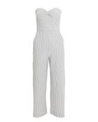 Veronica Beard Serild Seersucker Jumpsuit Grey/white 4